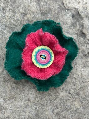 Vintage Cashmere Floral Brooch
